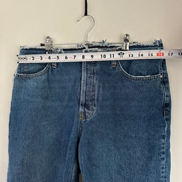 Anine Bing Gavin 1999 Denim Jean‎ Ripped Shorts Cutoff 90s Blue Bermuda Wide Leg - Picture 13 of 15